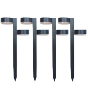 Słupek solarny LAMPA OGRODOWA wbijana LED 2x25lm czujnik zmierzchu