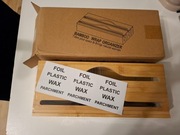 bambusowy organizer na folię spożywczą folię aluminiową papier do pieczenia