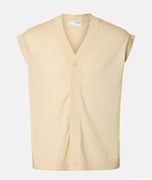 Kamizelka 100% merino Selected Homme rozm. M L XL wełniany kardigan wełna 