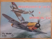 Model Kartonowy Fly Model 85 Messerschmitt Bf 109 F2 i Spitfire Mk.Vb