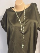 Różaniec z jasnozielonych koralików