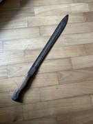 stary bagnet z drewnianą rączką