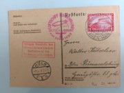 Niemcy Zeppelin karta pocztowa 1937 r Propaganda