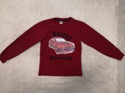 Wiśniowa bluzka z długim rękawem w auta cars magiczne cekiny 122 128 j nowa