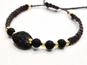 Bransoletka regulowana kamienie naturalne lawa wulkaniczna