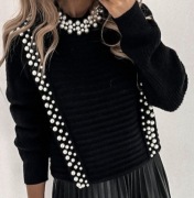 Piękny sweterek mięsisty z pere