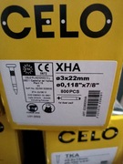 GWÓŹDŹ DO BETONU XHA HCR 22MM dla osadzaka FORCE ONE opk=800szt.CELO