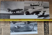 Zestaw fotografia PRL Wojskowa agencja Fotograficzna myśliwiec MiG