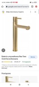 Rea tess gold bateria wysoka umywalkowa 