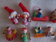 Drewniane/materiałowe ozdoby świąteczne  