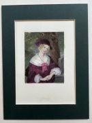 Staloryt kolorowany akwarelą , XIX wiek, Amine, Goethe