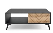 Stolik kawowy Boulia 104x68 cm czarna/dąb Evoke 