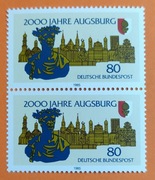 Niemcy DB znaczki 1985 # 1234** 2000 lat Augsburga dwójka pionowa 