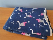 Nowy kupon materiału dresówka renifery granatowa świąteczna