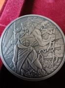 Srebrna moneta kolekcjonerska Zeus – Bogowie Olimpu – 1oz .999 Oksydowana