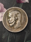 Rubel 1915 carska Rosja ruska stara ciekawa moneta wykopki po zbieraczu