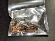 Śruba przewodu Hamulca Zacisku M10x1 Inox podwójna dwa przewody 