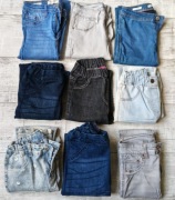 Jeansy dla szczupłej dziewczynki 10 szt 10/12 lat