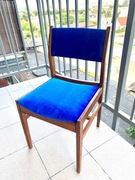 Odrestaurowane krzesła, welur, drewno, retro, 6szt