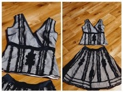 Komplet vintage/top i spódnica 