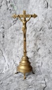 Krzyż mosiężny stojący pasyjka