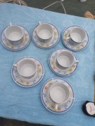 Komplet filiżanek talerzyki do kawy veroni 