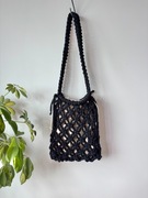 Torba Worek torebka bawełniana makrama boho rekodzielo