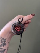 Naszyjnik zawieszka oko opaczności mandala kolorowe boho hippie etno
