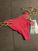 Beach Bunny Dół Stroju Kąpielowego Neon Róż Cyrkonie Złote Łańcuszki Nowy L