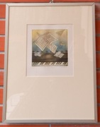 Zofia Panasiuk, RONDO DE CHOPIN;akwaforta z akwatinta barwna/papier