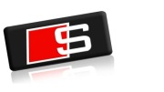 Naklejka Znaczek AUDI SLINE Emblemat Kluczyk Pilot Kokpit logo 18mm x 11mm