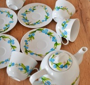 Niezapominajki rmalowane na porcelanie 