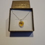 Nowy naszyjnik srebrny serduszko kryształowe swarovskiego 