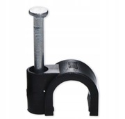 Uchwyt  kablowy okrągły 6 mm czarny 100 sztuk (11)