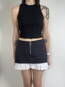 Spodenko-spódniczka w paski z białą falbaną rozm. XS Zara