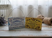 Zestaw 2 ozdobnych tabliczek retro handmade – Styl / Shabby Chic