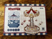 Drewniane puzzle 3D ROKR Swing Ride – karuzela muzyczna z oświetleniem