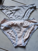 Sloggi bawełniane majtki bielizna koronkowe cieliste beżowe nude