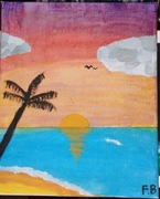 Obraz zachodu słońca