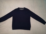 Granatowy elegancki wełniany sweter Rocha Johnrocha L