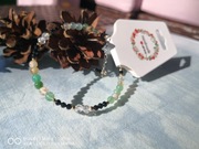 Bransoletka amulet agat turmalin kryształ górski