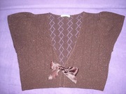 GEORGE brązowe ażurowe bolerko r.duże L