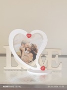 Stojąca ramka na zdjęcie serce