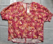 Bluzka na krótki rękaw w kwiaty Alba Moda r. 42