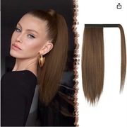 Przedłużka do włosów,Treska,Prosty warkocz,35cm, czekoladowy jasny brąz