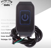 Wodoszczelny włącznik przełącznik na kierownicę-22 mm podświetlenie niebies