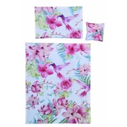 Pościel 3 elementy Kolibry - dla lalki typu Paola Reina, Barbie