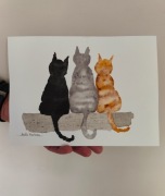 Akwarela "Koty" – Oryginał, ręcznie malowany (26x19 cm)