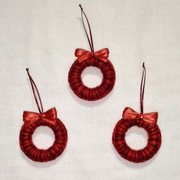 I149 Ozdoby świąteczne Boże Narodzenie Handmade Rękodzieło zestaw 3 szt.