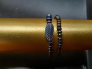 Zestaw nowych pierścionków opalizujący liść hematy